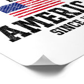 Keine Könige in Amerika seit 1776 4. Juli Patriot Poster (Ecke)