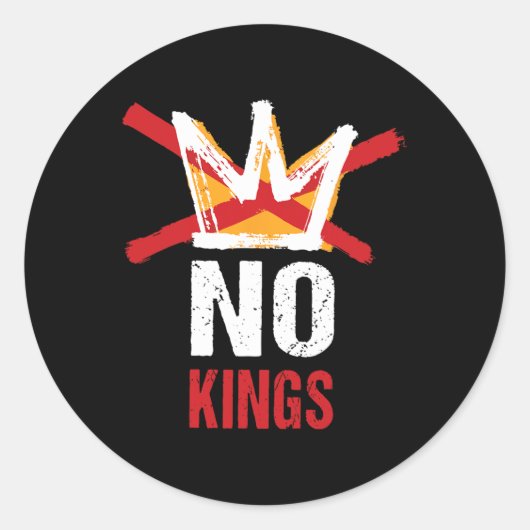 Keine Könige in Amerika seit 1776 Anti-Monarchie-O Runder Aufkleber (Vorderseite)
