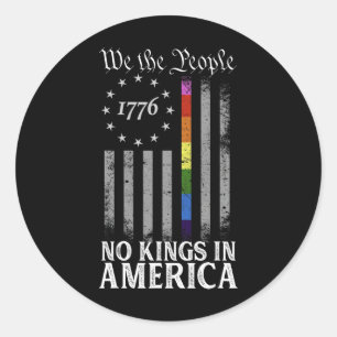 Keine Könige in Amerika seit 1776 Anti-Trump-T-Shi Runder Aufkleber