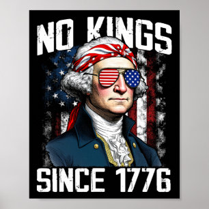 Keine Könige in Amerika seit 1776 bedrängte USA-Fl Poster