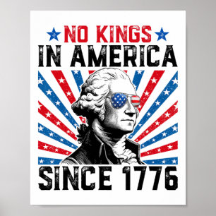 Keine Könige in Amerika seit 1776 bedrängte USA-Fl Poster