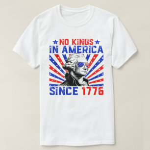 Keine Könige in Amerika seit 1776 bedrängte USA-Fl T-Shirt