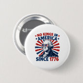 Keine Könige in Amerika seit 1776 Distressed Flagg Button (Vorne & Hinten)
