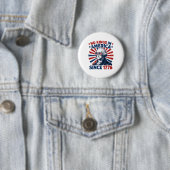 Keine Könige in Amerika seit 1776 Distressed Flagg Button (Beispiel)