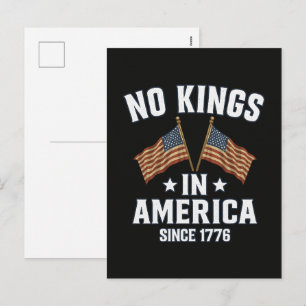 Keine Könige in Amerika seit 1776 Feiertagspostkarte