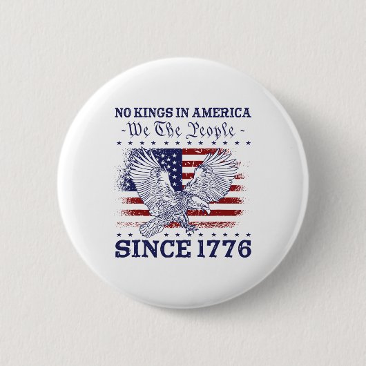 Keine Könige in Amerika seit 1776 Flag 4. Button (Vorderseite)
