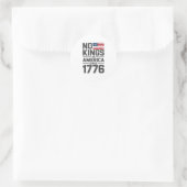 Keine Könige in Amerika seit 1776 Kreatives Design Runder Aufkleber (Tasche)