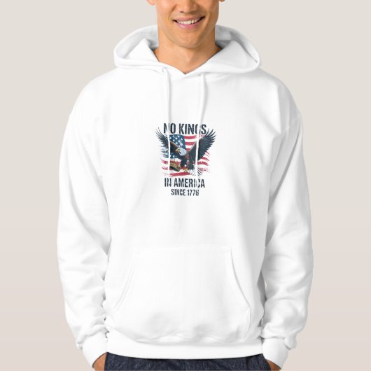 Keine Könige in Amerika seit 1776 Minimal Sauber Hoodie (Vorderseite)