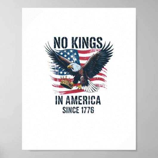 Keine Könige in Amerika seit 1776 Minimal Sauber Poster (Vorne)