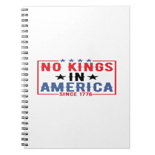 Keine Könige in Amerika seit 1776 Patriotisch Unab Notizblock