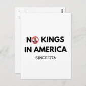 Keine Könige in Amerika seit 1776 Postkarte (Vorne/Hinten)