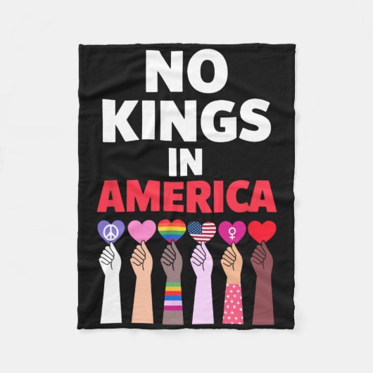 Keine Könige in Amerika seit 1776 Protest-Zeichen Fleecedecke (Vorderseite)