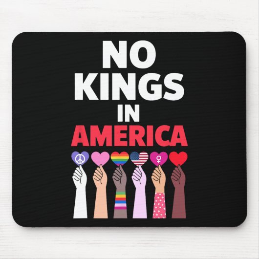 Keine Könige in Amerika seit 1776 Protest-Zeichen Mousepad (Vorne)