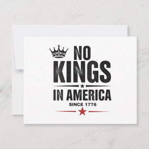 Keine Könige in Amerika seit 1776 Save The Date