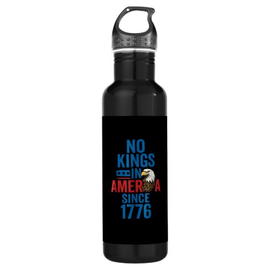 Keine Könige in Amerika seit 1776-Shirt Keine Köni Edelstahlflasche (Vorderseite)