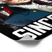 Keine Könige in Amerika seit 1776 störte die Flagg Poster (Ecke)