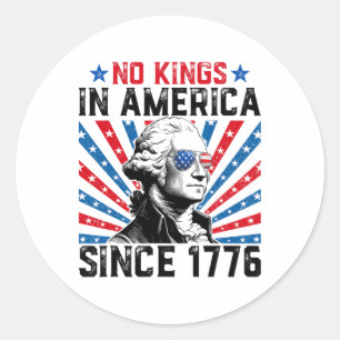Keine Könige in Amerika seit 1776 störte die Flagg Runder Aufkleber