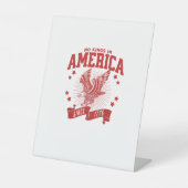 Keine Könige in Amerika seit 1776 USA Adler Sockelschild (Vorderseite)