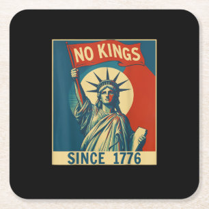 Keine Könige in Amerika seit 1776 Vintage Cooler S Rechteckiger Pappuntersetzer