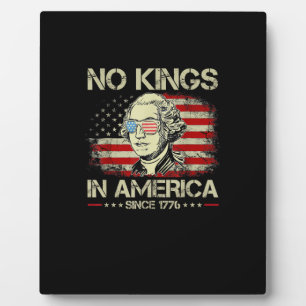 Keine Könige in Amerika seit 1776 Vintage-Flagge Fotoplatte