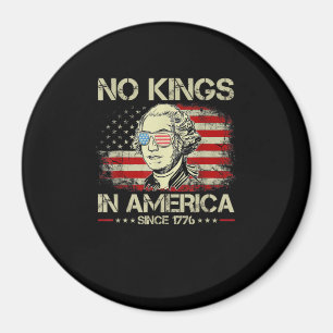 Keine Könige in Amerika seit 1776 Vintage-Flagge Magnet