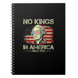 Keine Könige in Amerika seit 1776 Vintage-Flagge Notizblock