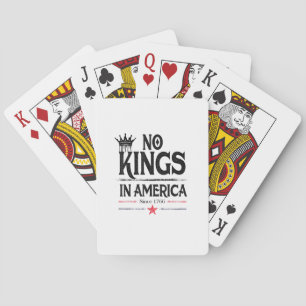 Keine Könige in Amerika seit 1776 Vintage-Grafik C Spielkarten