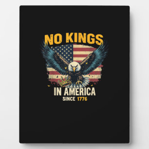 Keine Könige in Amerika seit 1776 Vintage-Grafik Fotoplatte