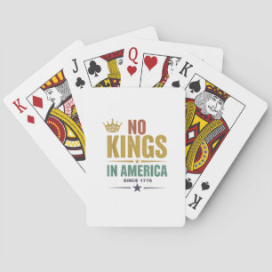 Keine Könige in Amerika seit 1776 Vintage patrioti Spielkarten