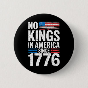 Keine Könige in Amerika Shirt, die Kings Patrioti Button
