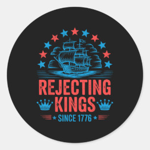 Keine Könige in Amerika Shirt, die Kings Patrioti Runder Aufkleber