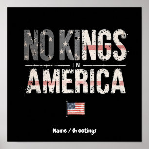 Keine Könige in Amerika Stolz Unabhängig und Frei Poster