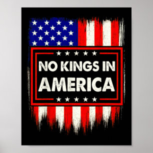 Keine Könige In Amerika Us Flagge Muster Politisch Poster