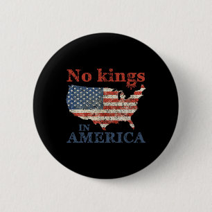 Keine Könige in Amerika US-Flagge Vintage 1 Button