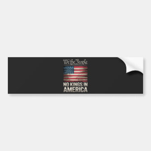 Keine Könige in Amerika US-Flagge Vintage Autoaufkleber