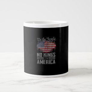 Keine Könige In Amerika US-Flagge Vintage Künstler Jumbo-Tasse