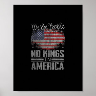 Keine Könige in Amerika US-Flagge Vintage-künstler Poster