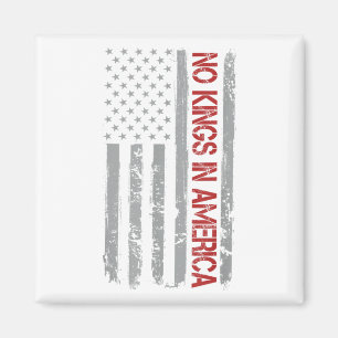 Keine Könige in Amerika US-Flagge Vintage Magnet