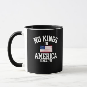 Keine Könige in Amerika USA-Flagge Retro-Cool-Stil Tasse