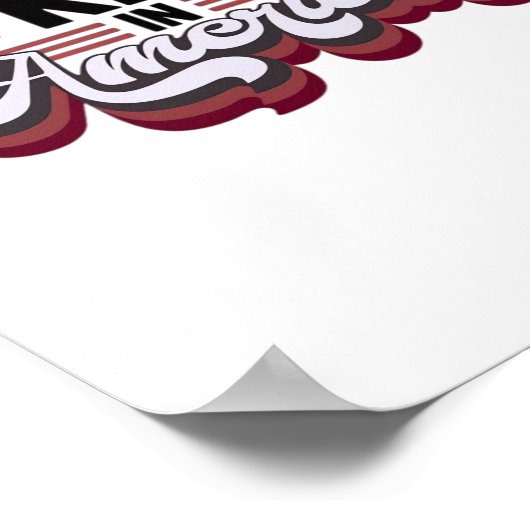 Keine Könige in Amerika USA Patriotisches Design Poster (Ecke)