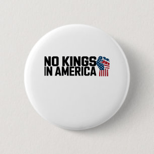 Keine Könige in Amerika USA Vintage-Grafik Button