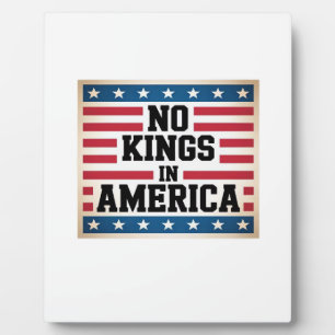 Keine Könige in Amerika USA Vintage-Grafik Fotoplatte
