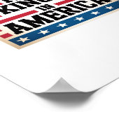Keine Könige in Amerika USA Vintage-Grafik Poster (Ecke)