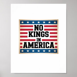 Keine Könige in Amerika USA Vintage-Grafik Poster