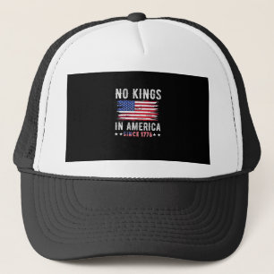Keine Könige In Amerika Vintage Patriotisch Unabhä Truckerkappe