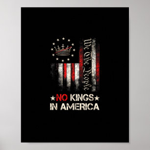 Keine Könige In Amerika Vintage Politische USA-Fla Poster