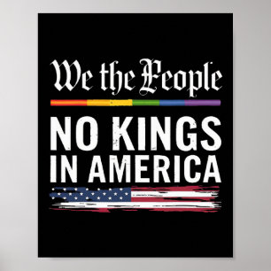 Keine Könige in Amerika Wir, das politische Shirt Poster