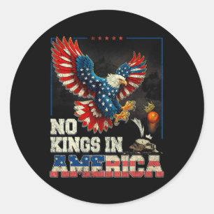 Keine Könige in Amerika Wir, das Volk politische V Runder Aufkleber