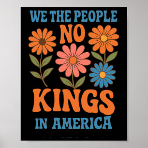 Keine Könige In Amerika Wir Das Volk Retro Boho Fl Poster