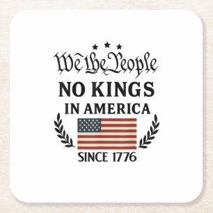 Keine Könige In Amerika Wir Das Volk Retro Klassik Rechteckiger Pappuntersetzer
